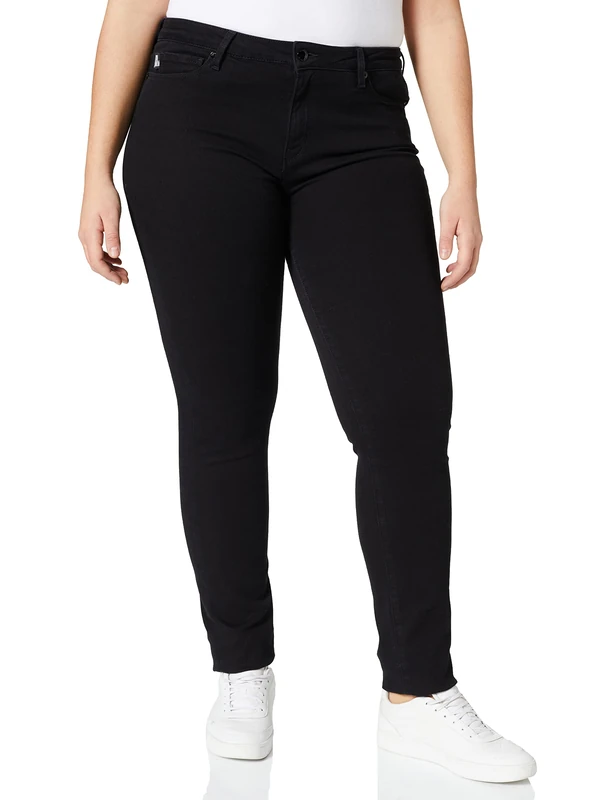 Love Moschino Women's Skinny Five Pocket Trousers with Contrast Signature Logo Embroidery Jeans, ZZEN4006, 31