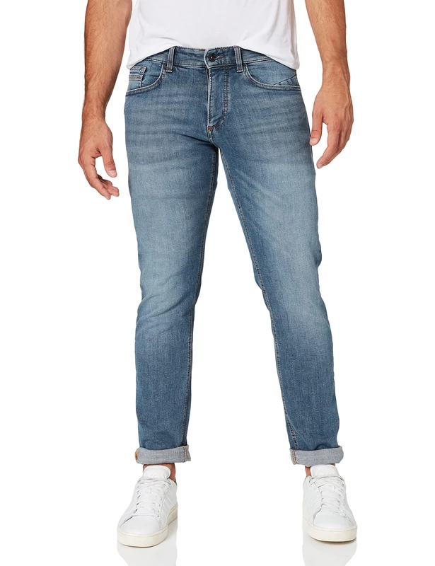 camel active Men's 488856d07 Pants, Blue/Red/Dark, 38 W/34 L - Image 1