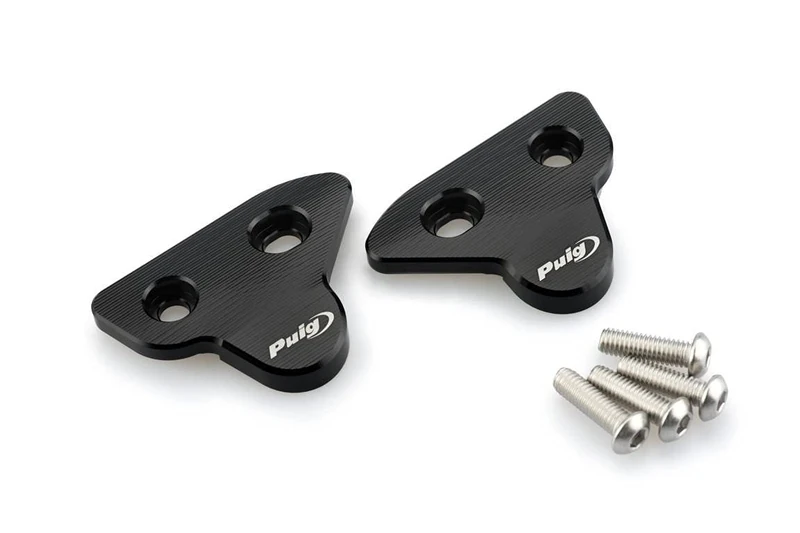 Puig Mirror Block Off Plate Set Yamaha YZF-R1 15-20'/ YZF-R1M 20'/ YZF-R6 17-19' - Image 1