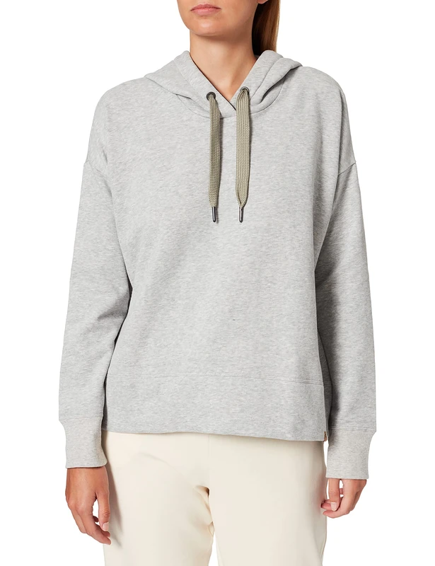 camel active Women's Cotton Hooded Sweatshirt, light grey, XS