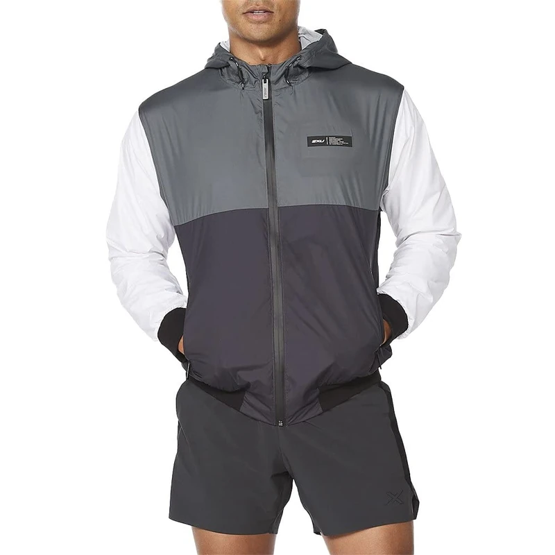 2XU Men's Contender Windbreaker Jacket, Turbulence/Black, M