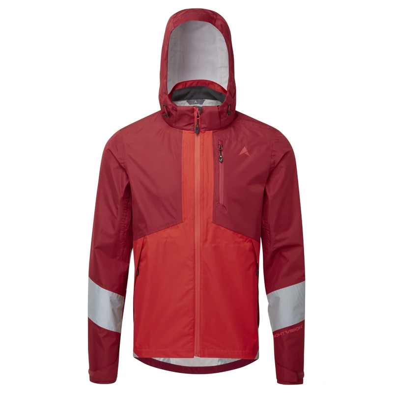 Altura Mens Typhoon Waterproof Reflective Cycling Jacket - Red - Medium