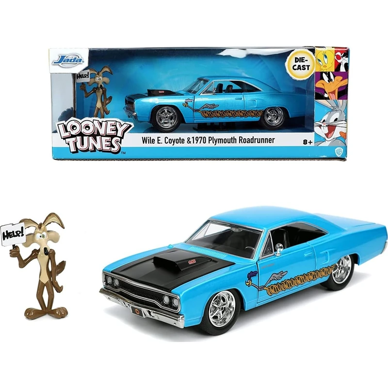 Jada Toys Looney Toons Road Runner Plymouth 1:24 Die-Cast Model - Image 1