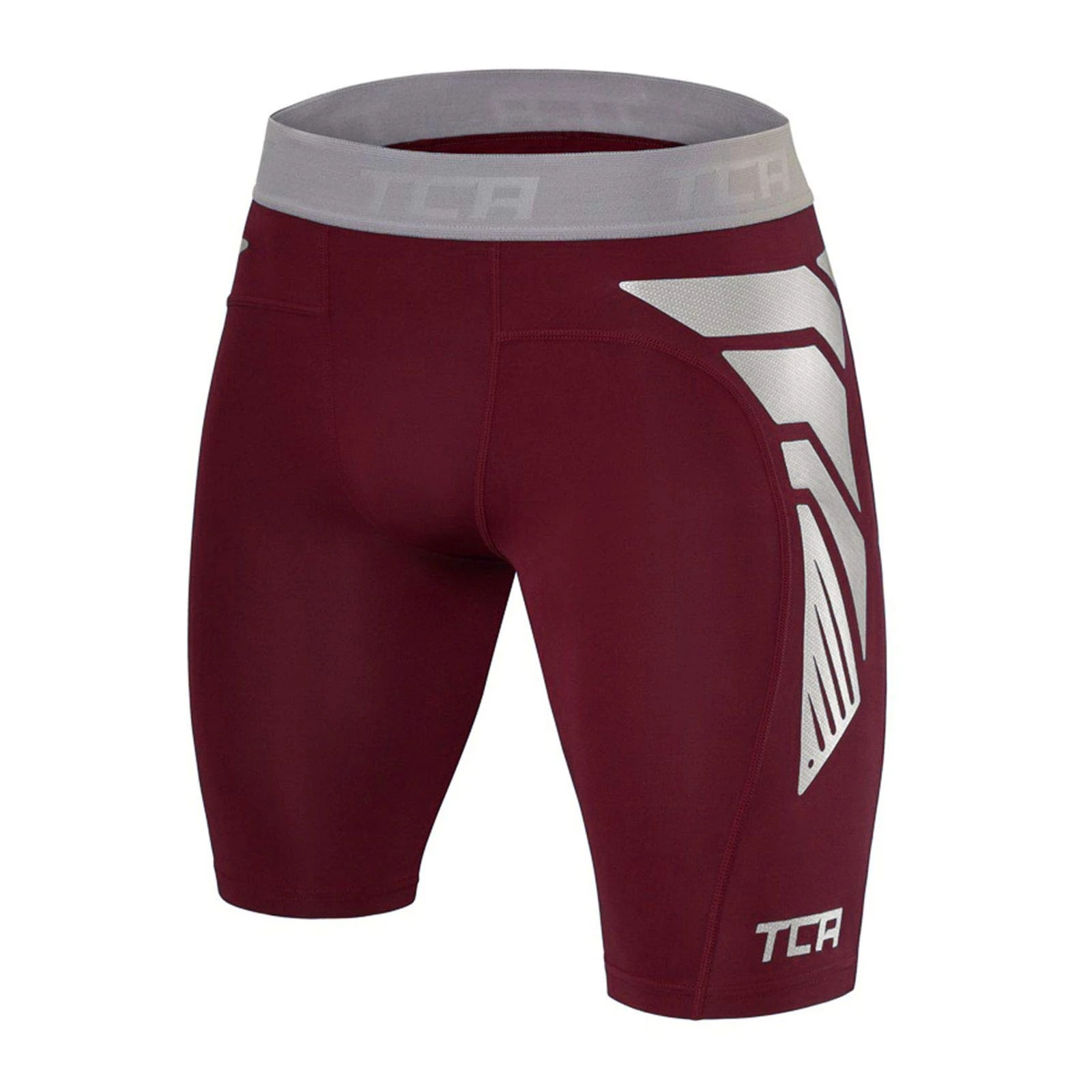 TCA Men's CarbonForce Pro Compression Base Layer Shorts Thermal Under Gear - Cabernet, M