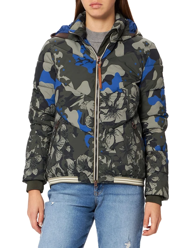 Camel Active Women's Jacket, AOP Camou Cobalt, 44