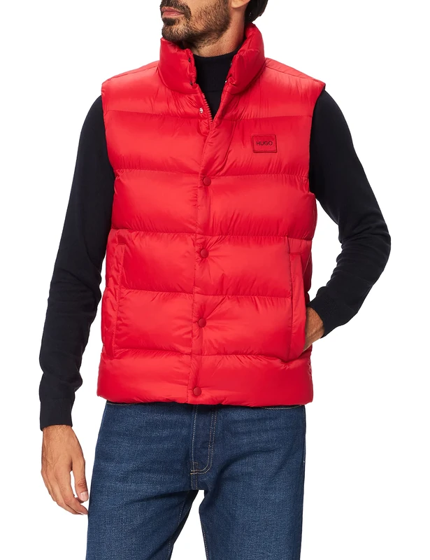 HUGO Men's Baltino2141 Down Vest, Open Pink693, XS