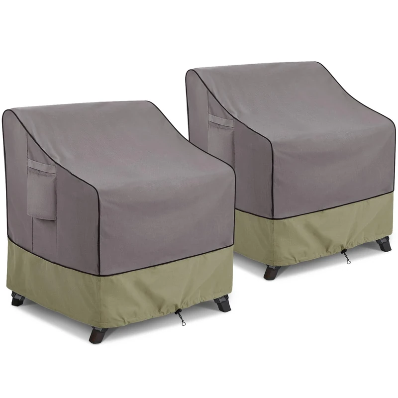 KylinLucky Patio Chair Covers Outdoor Furniture Covers Waterproof Fits up to 35W x 38D x 31H inches 2pack
