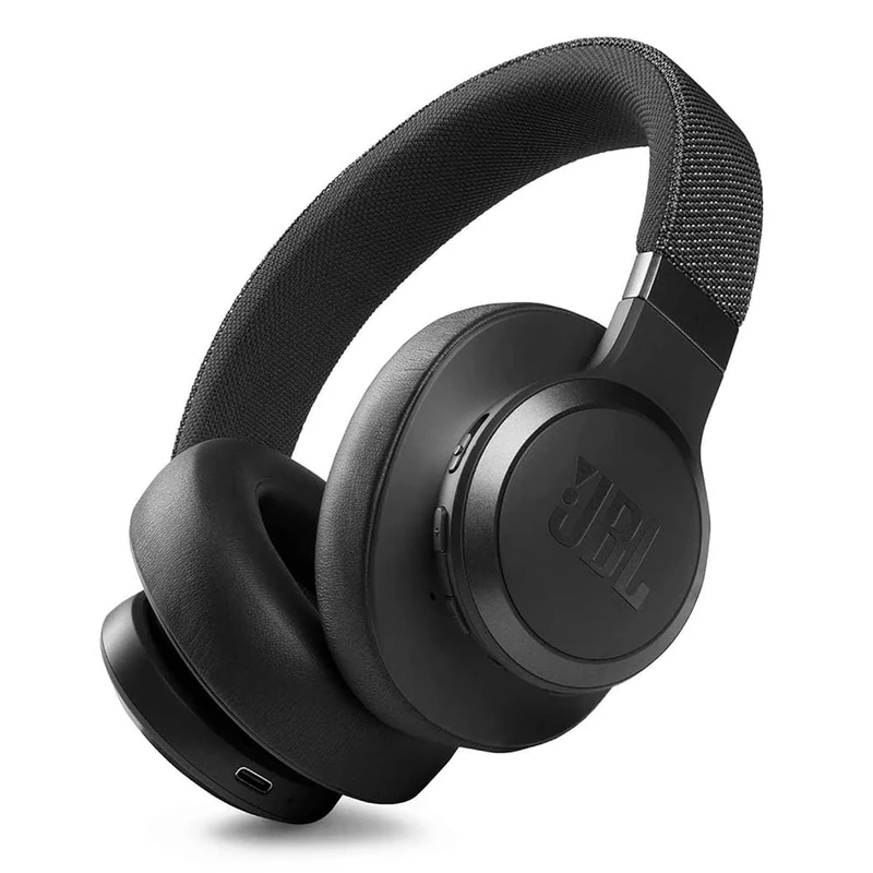 JBL Live 660 NC Wireless Over-Ear Bluetooth Headphones with Active Noise-Cancelling Technology, Up to 50 Hours Battery Life, Black