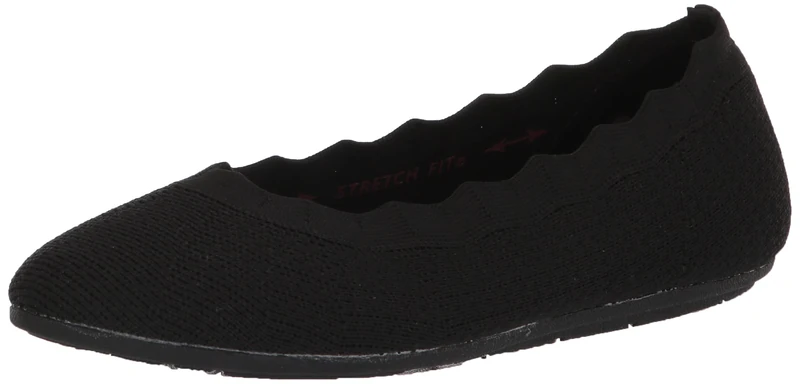 Skechers Modern Comfort Women's Cleo 2.0-Love Spell Loafer Flat, Black, 2 UK