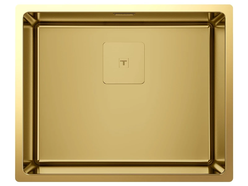 TEKA | Flexlinea Sink | Premium SoftTexture Finish | 1 Bowl | Stainless Steel with Gold Finish | 44 x 54 x 20 cm