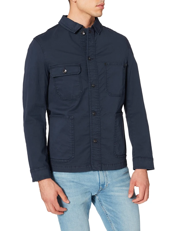 camel active Men's Blazer, Blue/Green/Light, 48R