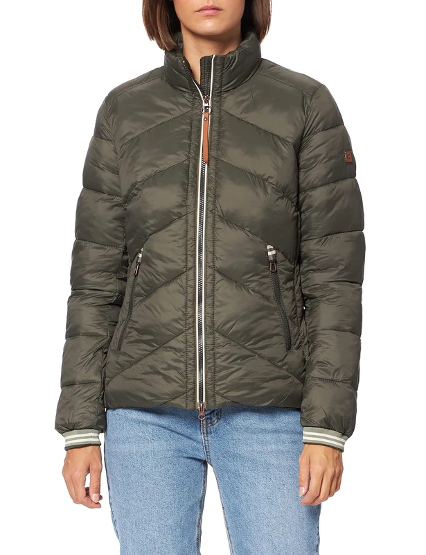 camel active Women's 3309906e50 Jacket, Dark Khaki, 34