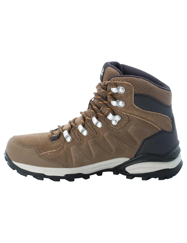 Jack Wolfskin Refugio Texapore MID W, Women’s Walking Shoe, Brown/Apricot,