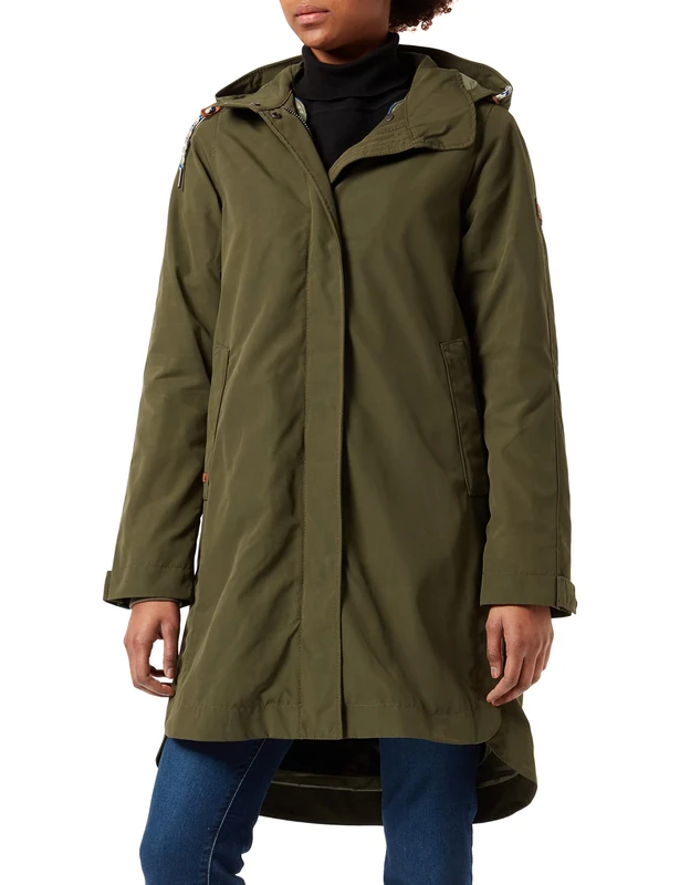 Camel Active Womenswear Women's 3100316F15 Mantel, Olive, 48