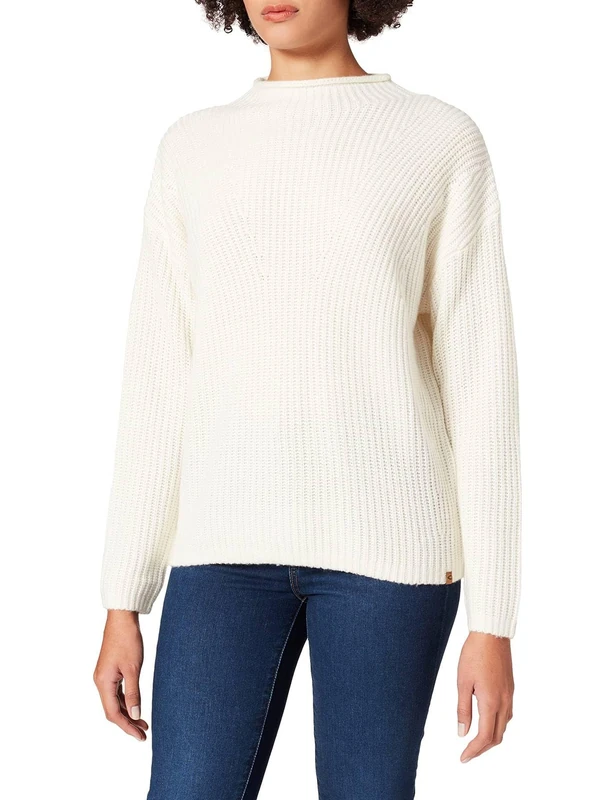 Camel Active Womenswear 3095366K13 Women's Jumper, Off White, S