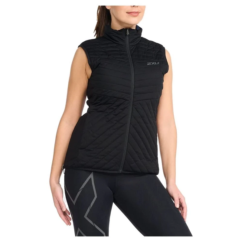 2XU Women's Ignition Insulation Vest Jacket, Black/Midnight, XS