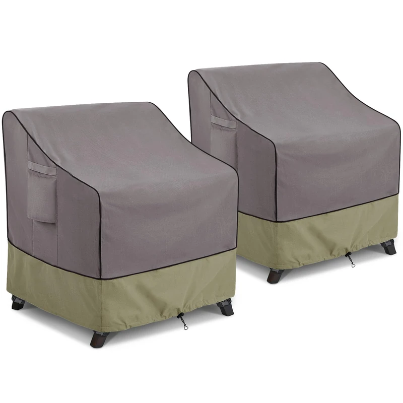 KylinLucky Patio Chair Covers Outdoor Furniture Covers Waterproof Fits up to 36W x 37D x 36H inches 2pack