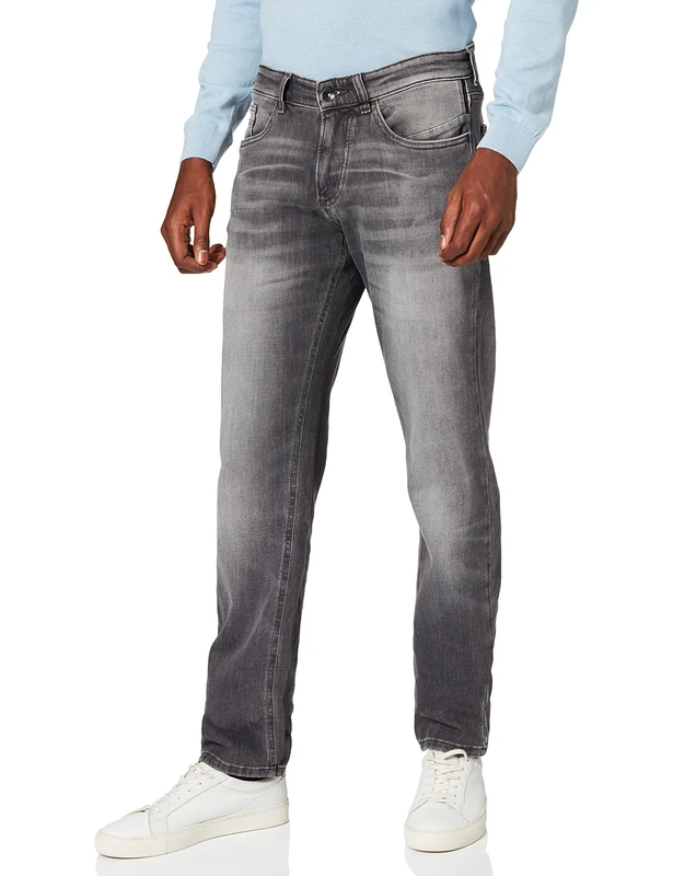 camel active Men's Slim fit Madison Pants, Grey (06), 36 W/36 L