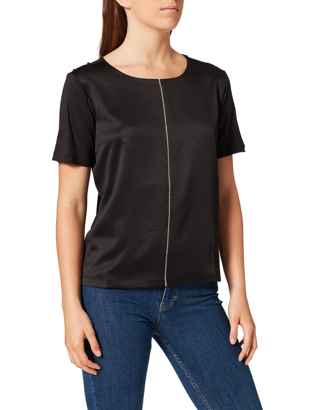 HUGO Women's Damarita top, Black 1, M