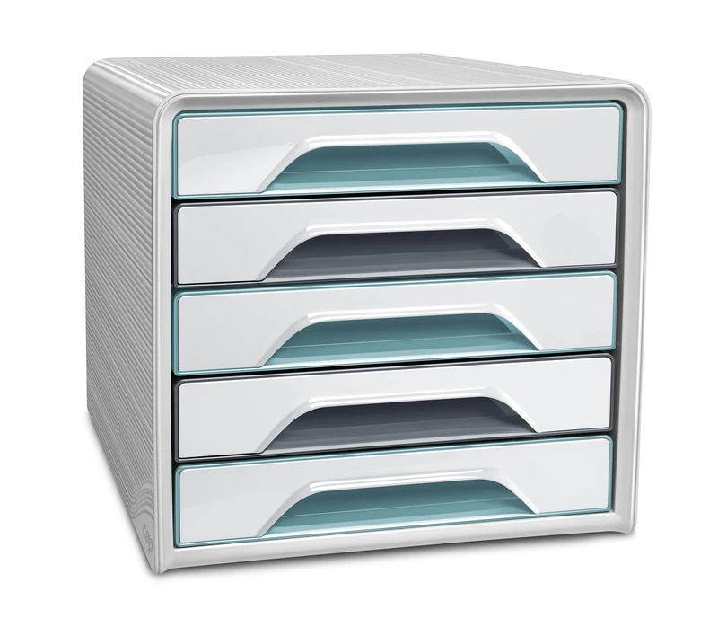 CEP 5-Drawers Desktop Module Smoove Riviera 7-111 Ri Mint/Storm Grey