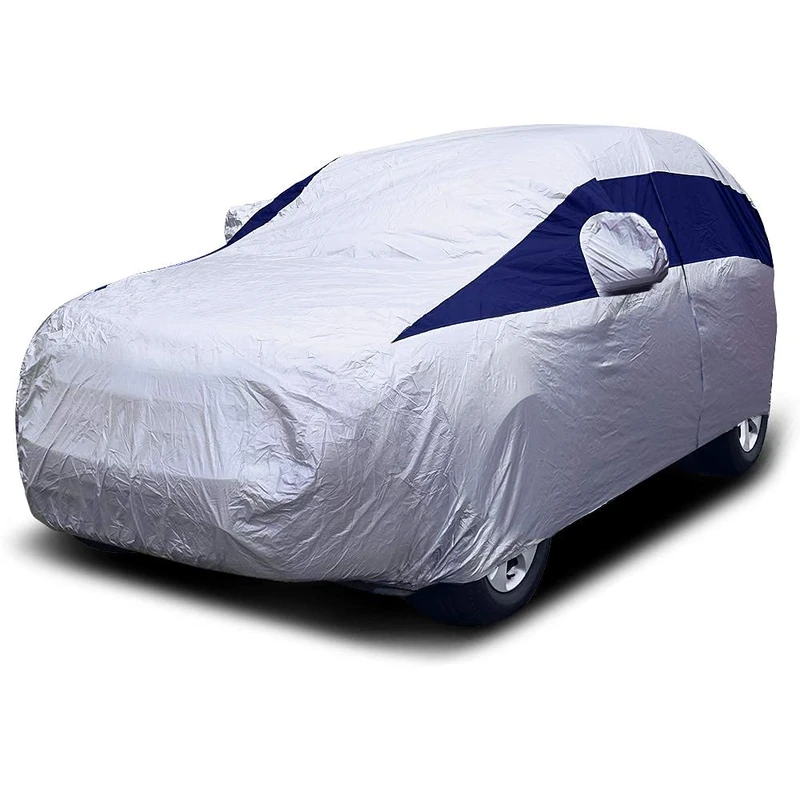 Titan Brilliant Color Poly 210T Car Cover for Mid-Size SUV 188-206". Waterproof, UV Protection, Scratch Resistant, Driver-Side Zippered Opening. Fits Explorer, Grand Cherokee and More.