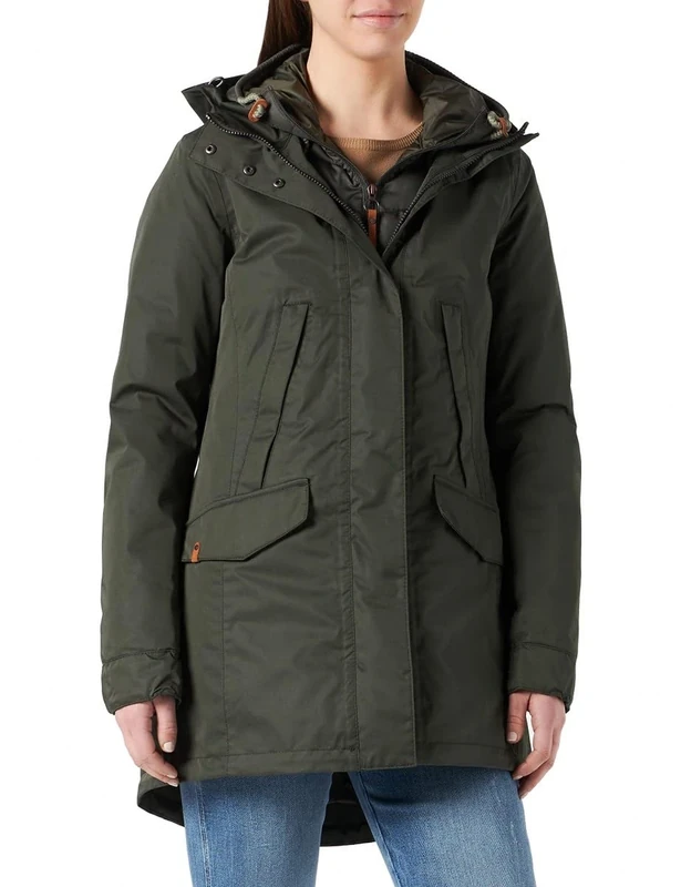 Camel Active Womenswear Women's 3109946408 Mantel, Dark Khaki, 38