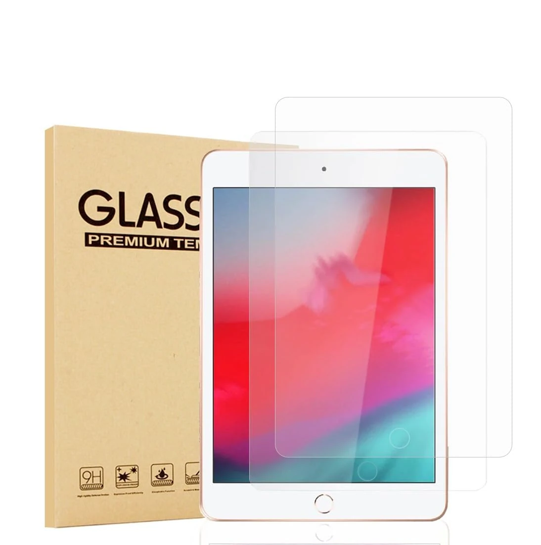 2 Pack Screen Protector Tempered Glass For Apple iPad 10.2 9th and 8th and 7th Generation 2021/2020/2019