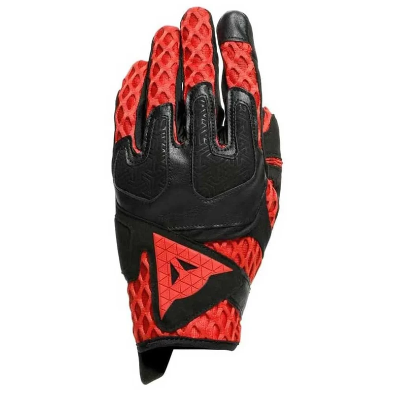 Dainese Air-Maze Unisex Gloves, Motorbike Summer Gloves With Touchscreen, for Men and Women, Black/Red, XL