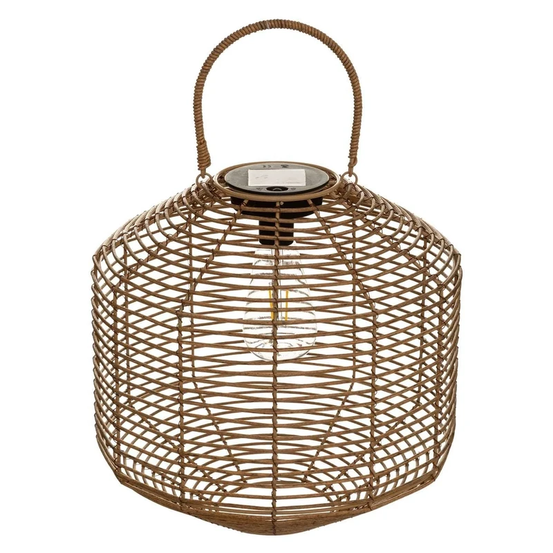 Solar lamp Made of Natural Rattan, H 30