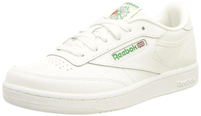 Reebok Boys' Club C Trainers, White Glen Green Vector Blue, 3.5 UK