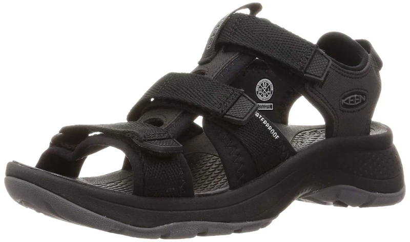 KEEN Women's Astoria West Open Toe Sandal, Black/Black, 7.5 UK