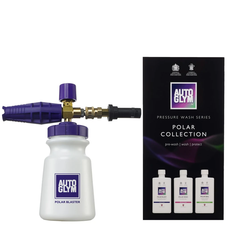 Autoglym Polar Series Starter Bundle - Car Cleaning Kit Includes Polar Blast Pre-Wash Snow Foam, Polar Wash Car Shampoo, Polar Seal Wash Coating, and Polar Blaster Snow Foam Gun For Pressure Washers - Image 1