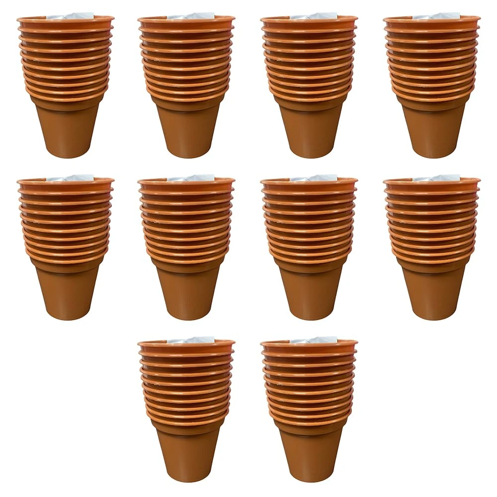 ACCURATE Garden Pot (Set of 10) Ideal for cultivation of cuttings or pricking out-Terracotta COLOUR- Size (3INCH/7.5CM) (10)