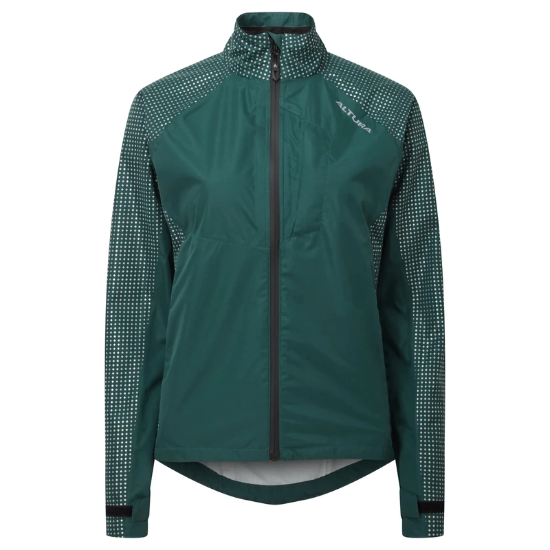 Altura Womens Nightvision Storm Waterproof Reflective Cycling Jacket - Dark Green - 12