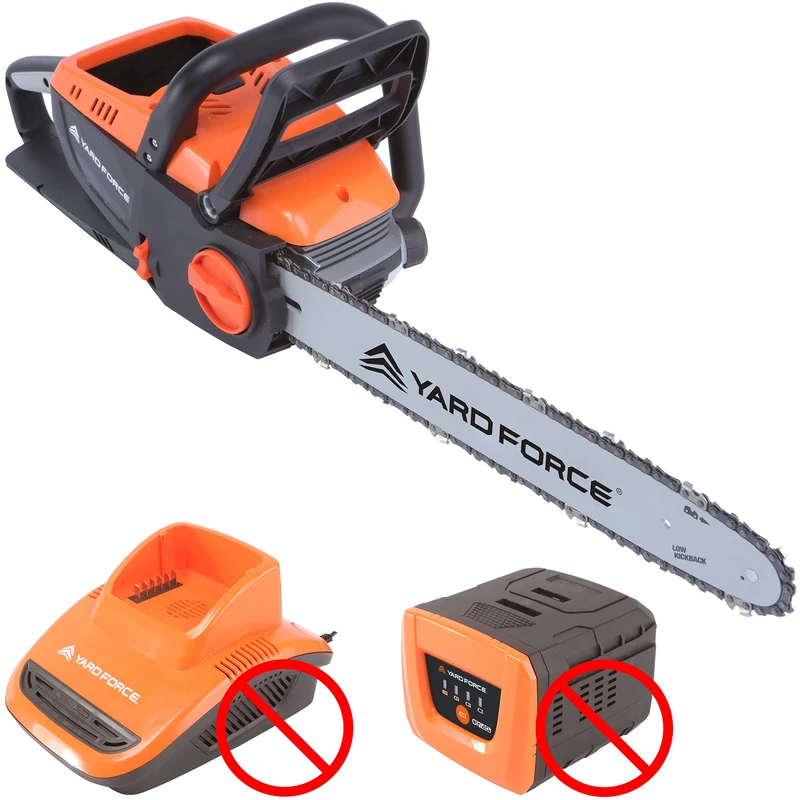Yard Force 40V Cordless 35cm Oregon Bar Chainsaw - Part of GR 40 Range - Body Only - LS G35W, Orange