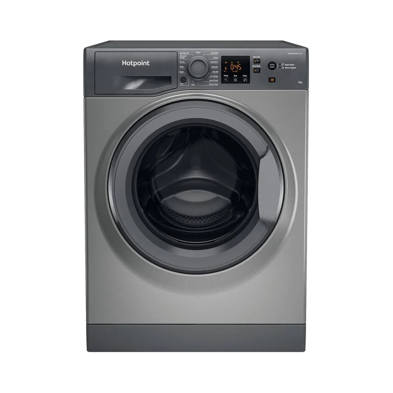 Hotpoint 8kg 1600rpm Freestanding Washing Machine With SteamHygiene - Graphite