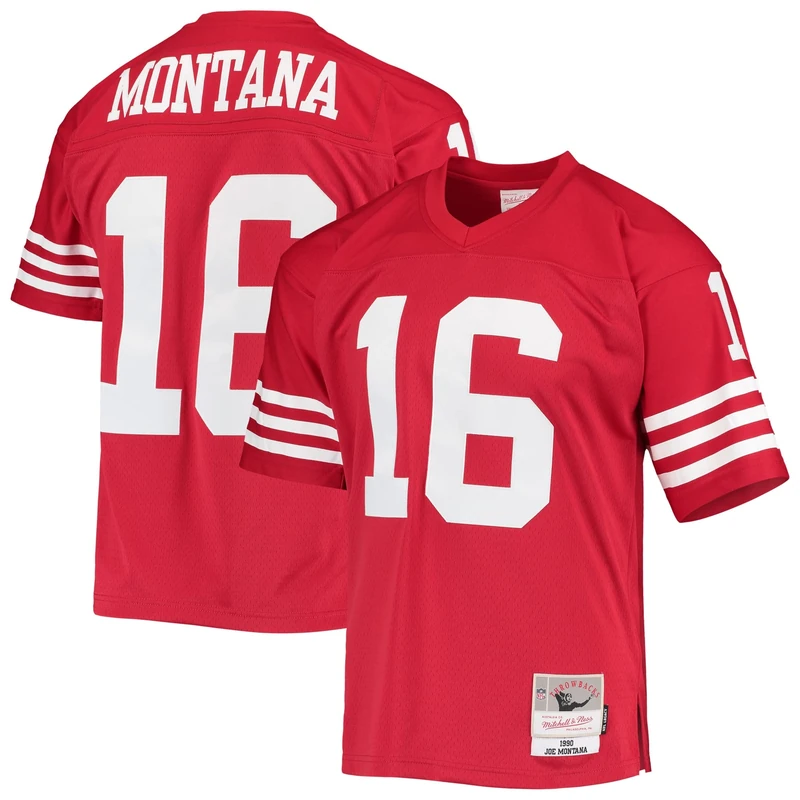 Mitchell&Ness 49Ers 90 Joe Montana Shirt Scarlet L - Image 1