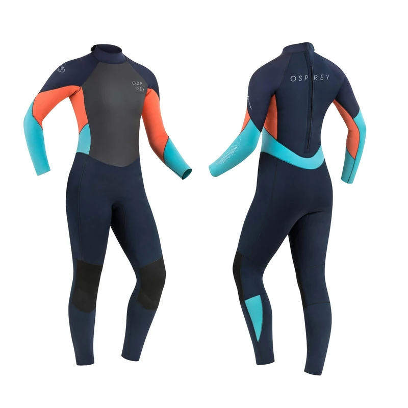 Osprey Womens Full Length 5mm Winter Wetsuit, Adult Neoprene Surfing Diving Wetsuit, Zero, Coral, XS - Image 1