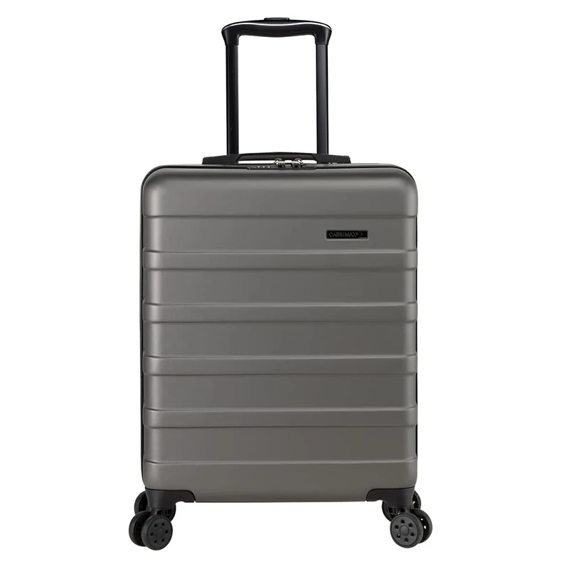 Cabin Max Anode 55x40x20 Cabin Suitcase, Built in Lock, Lightweight Carry On, 8 Wheels, Wet Pocket, Suitable for Ryanair, Easyjet, Paid Hand Luggage Carry-Ons (55 x 40 x 20 cm 40l)