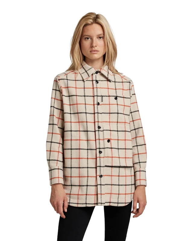 G-Star Women's Naval Overshirt, Multicolour (whitebait alex check D20104-C839-C640), M