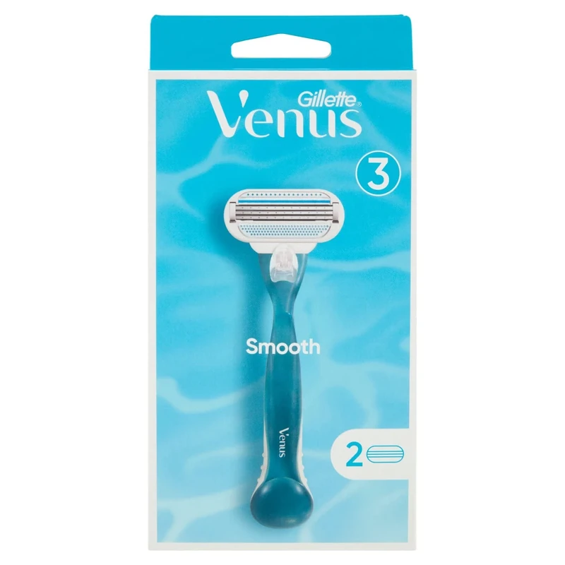 Gillette Venus Smooth Women's Shaver - 2 Refills, 3 Blades, Pad