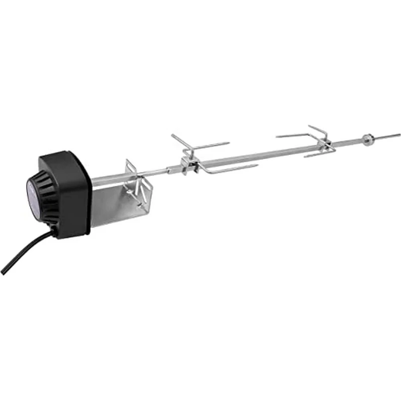 Cook>it Rotisserie stainless steel for 3/3/4/5 burner gas grill in sturdy design with 10 × 10 mm skewer, Black