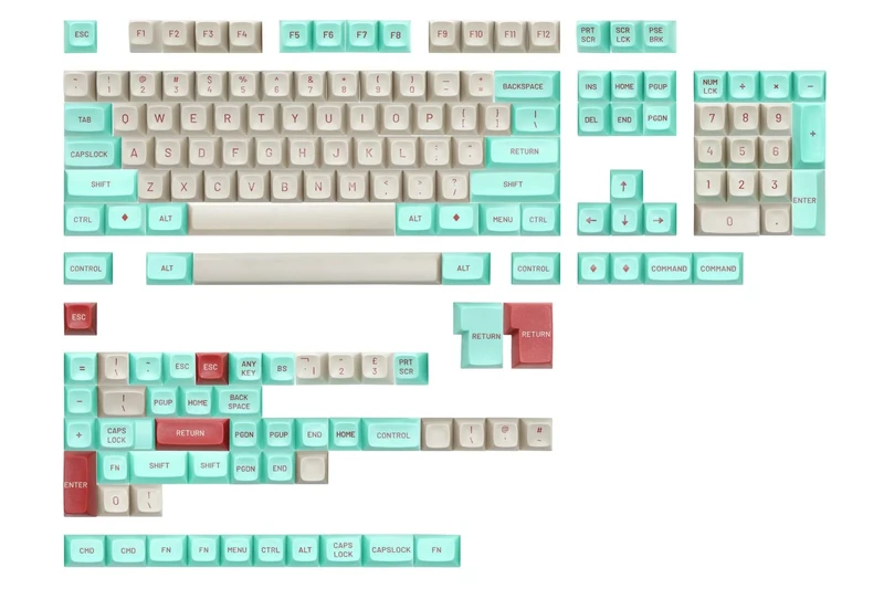 DROP MT3 Jukebox Keycap Set, ABS Hi-Profile Keycaps, Doubleshot Legends, MX Style Covers Fullsize, Tenkeyless, Winkeyless, 60%, 65%, and 75% Keyboards (Base Kit)