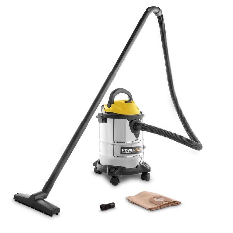 POWERPLUS POWER plus 0, Wet/Dry Vacuum Cleaner 1000 W-15 l, Lemon Tree