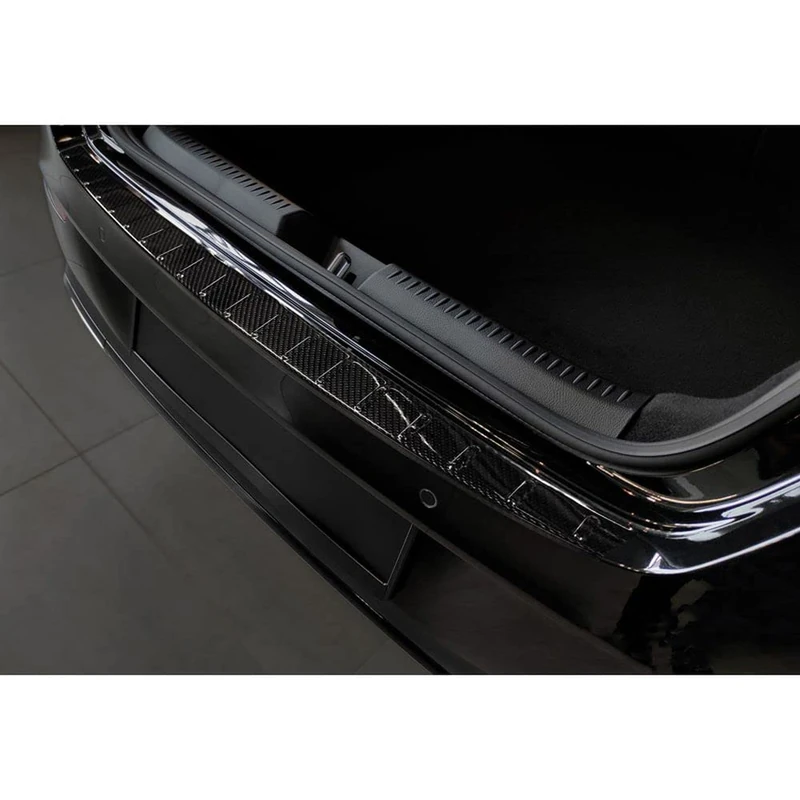 Avisa Real 3D Carbon Rear bumper protector compatible with Mercedes CLA II (X118) Shooting Brake 2019- 'Ribs'
