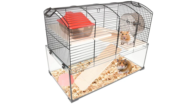 Flamingo HAMSTER CAGE VITRU BLACK 1 51,5x29x40CM