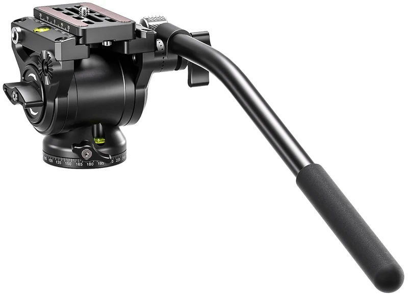 Leofoto - Fluid Video Head - Aircraft Aluminium - Low Weight - Load Capacity: 4 kg - Perfect for the Demanding Videographer - BV-5