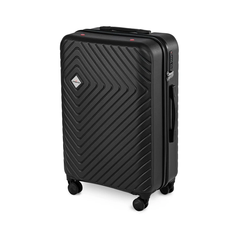 Compactor Cosmos Space-Saving Hybrid Luggage, Black, Size S - 40X20X55 cm, Includes Vacuum Bag, Pump, Scale and TSA Lock