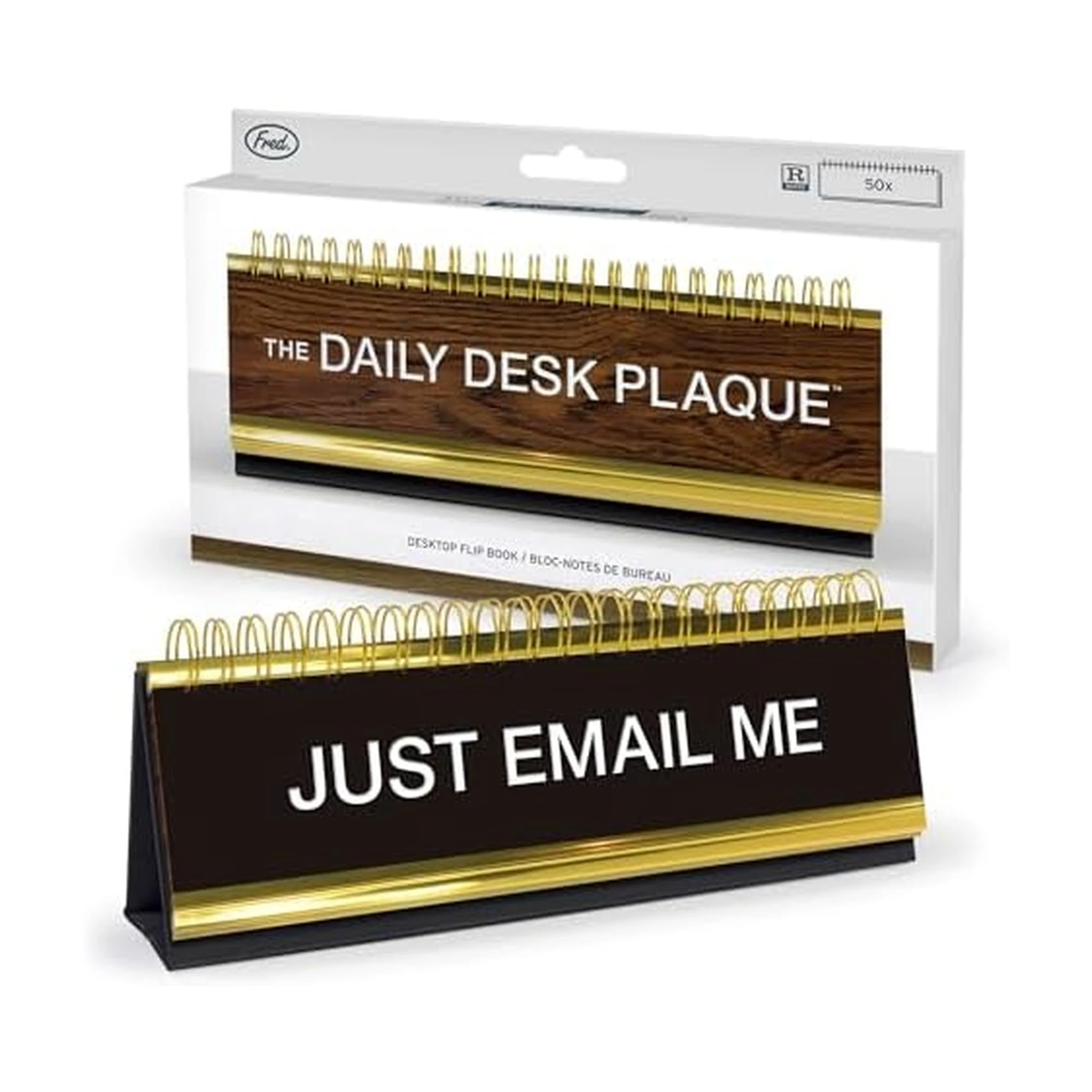 Genuine Fred Daily Desk Plaque Desktop Flip Book, Assorted