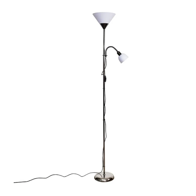 MiniSun | Modern Black Brushed Chrome 2 Way Mother/Father and Child Floor Lamp | Floor Lamps & Torchieres, Home Décor, Improvement & Lifestyle Essential